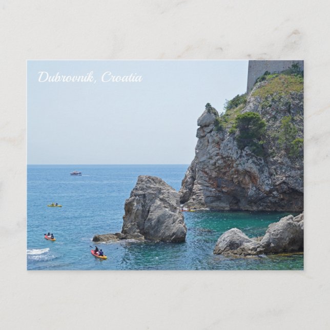 Cartão postal de férias Dubrovnik Croácia Rocks (Frente)