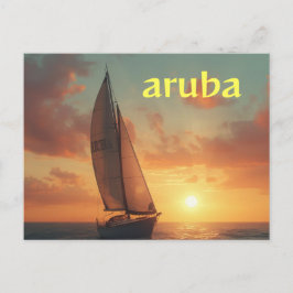 cartão postal de férias em aruba