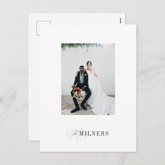 Cartão postal de férias minimalista elegante (Frente/Verso)