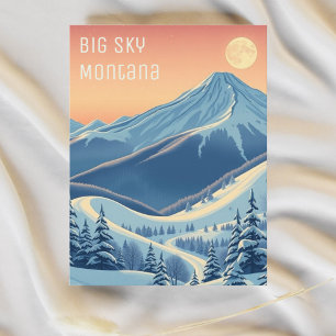Cartão postal de férias no resort de esqui Big Sky