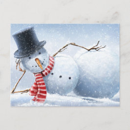 Cartão postal de Férias Sexy Snowman de vamos Chil