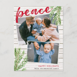 Cartão postal de Férias Snowy Evergreen 2 Fotograf