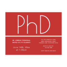 Cartão postal de Festa de formatura de grau PhD