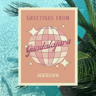 Cartão postal de festa retrô vintage de Guadalajar