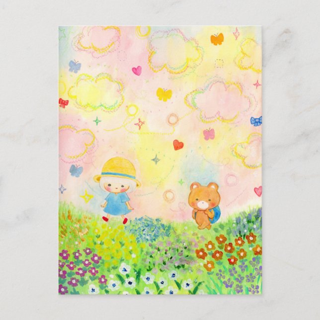 CARTÃO POSTAL DE FESTIVIDADES どこかへ (Frente)