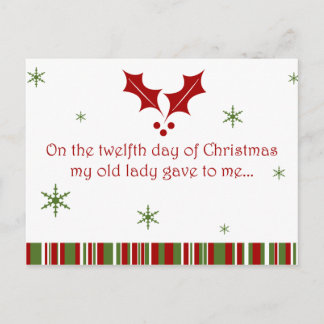 Cartão Postal De Festividades 12 Days of a Redneck Christmas