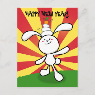 Cartão Postal De Festividades 2011: Ano do Coelho: Equilíbrio de Mochi!