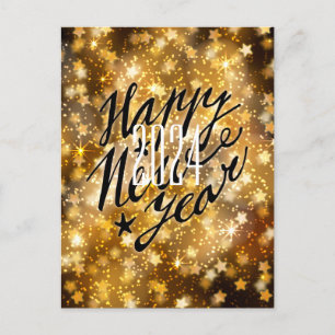Cartão Postal De Festividades 2021 Festive Gold   Happy New Year