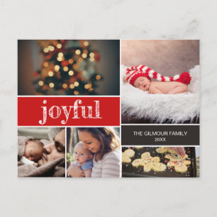 Cartão Postal De Festividades 2022 Christmas Baby birth announcement Thank You