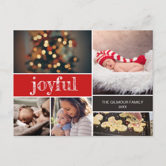 Cartão Postal De Festividades 2022 Christmas Baby birth announcement Thank You (Frente)