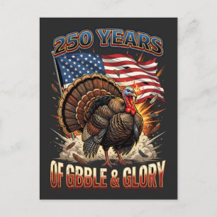 Cartão Postal De Festividades 250 Anos de Arte de Peru Gobble & Glory