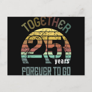 Cartão Postal De Festividades 25 anos de casamento