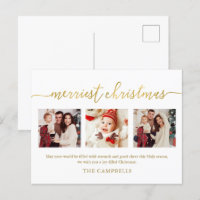 3 Foto Collage Modern Script "Feliz Natal"