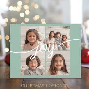 Cartão Postal De Festividades 4 Colagem de Instagram de Fotos com a Mensagem de