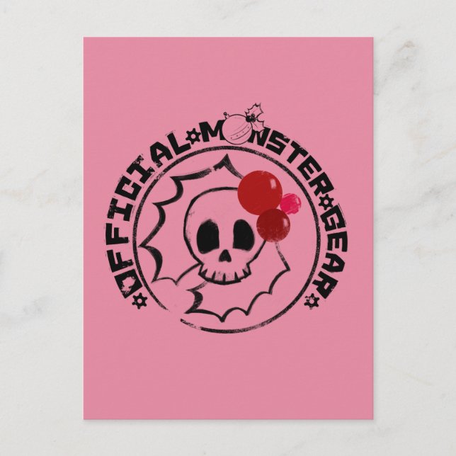 Cartão Postal De Festividades 4 Little Monsters - Nessa Holiday Logo (Frente)