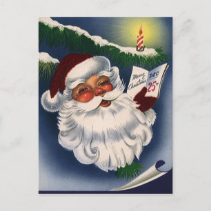 Cartão Postal De Festividades 50 Retro Jolly Papai Noel, Natais vintages