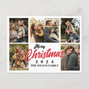 Cartão Postal De Festividades 5 Família Foto Simples Feliz Natal