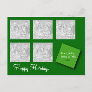 Cartão Postal De Festividades 5 Photo Holiday Greeting