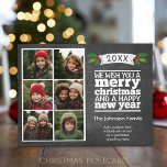 Cartão Postal De Festividades 6 Colagem de Fotos - Quadro de Natal<br><div class="desc">Uma virada e alegre saudação de Natal com uma coleção de fotos de 6 fotos.</div>