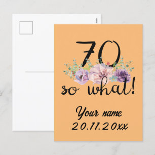 Cartão Postal De Festividades 70 E Daí - Divertido Aniversário de 70 anos