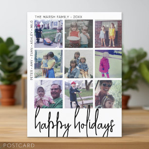 Cartão Postal De Festividades 9 Foto Deslocada - Feliz Natal Preto e Branco -