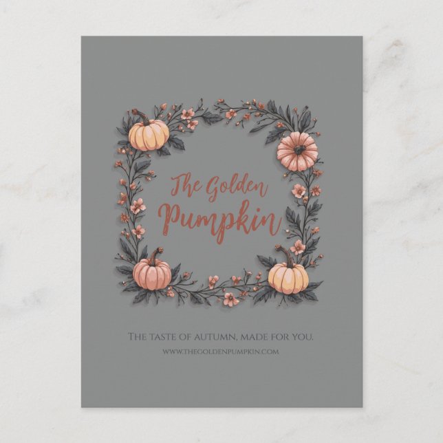 Cartão Postal De Festividades A Abóbora do Ouro (Frente)