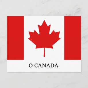 Cartão Postal De Festividades A bandeira da Folha de Maple do Canadá