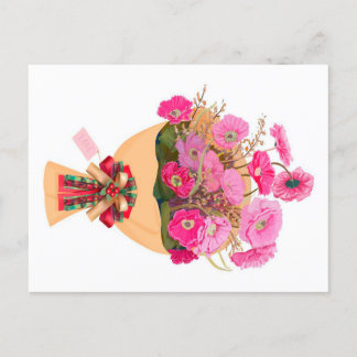 Cartão Postal De Festividades A bouquet of pink flowers canvas Print
