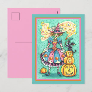 CARTÃO POSTAL DE FESTIVIDADES A BRINCADEIRA DE PINK É MÁGICA, GATO PRETO
