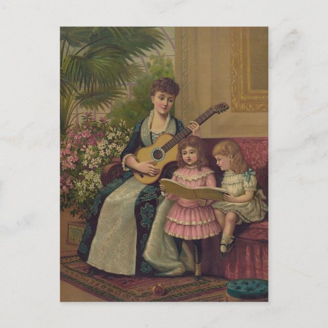 Cartão Postal De Festividades A Carol de Natal (Frente)