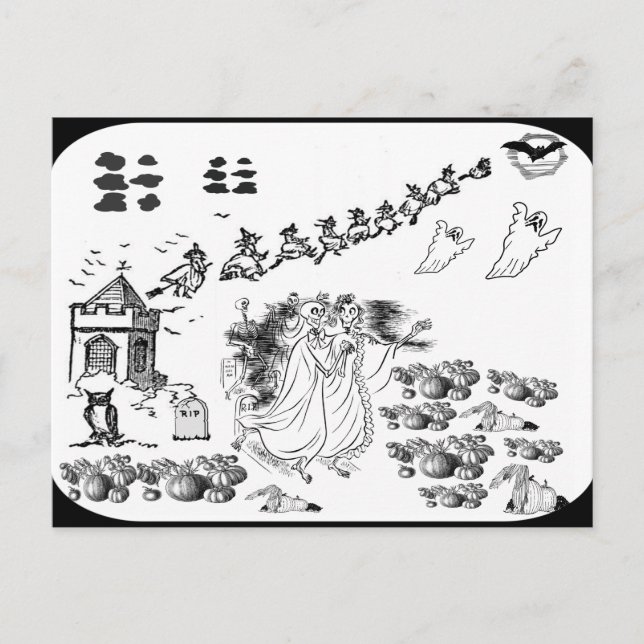 Cartão Postal De Festividades A Cerimônia Assombrada - (Frente)