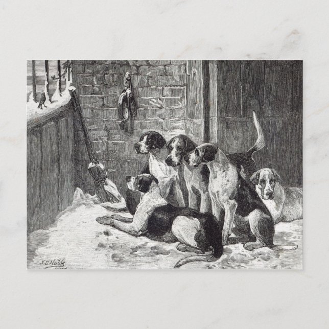 Cartão Postal De Festividades A Christmas Carol, from 'Leisure Hour', 1888 (Frente)