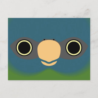 Cartão Postal De Festividades A face de uma arara-de-cabeça-azul