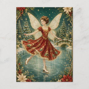 Cartão Postal De Festividades A Fada de Gelo do Natal