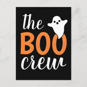 Cartão Postal De Festividades A Família Boo Crew Orange Halloween Combina
