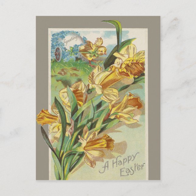 Cartão Postal De Festividades A Happy Easter (Frente)