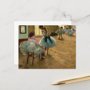 Cartão Postal De Festividades A lição de dança de Edgar Degas