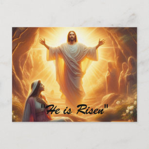 Cartão Postal De Festividades A Luz da Ressurreição: Jesus Cristo Ressuscita