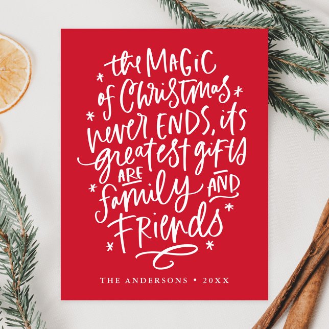 Cartão Postal De Festividades A Magia do Natal Vermelho Não Foto (Criador carregado)