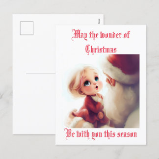 Cartão Postal De Festividades A Maravilha do Cartão de Natal
