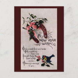 Cartão Postal De Festividades A New Year Wish