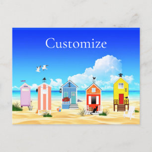 Cartão Postal De Festividades A praia fina e elegante arranca o trovão