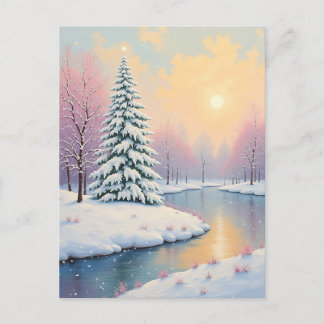 Cartão Postal De Festividades A Primeira Luz do inverno
