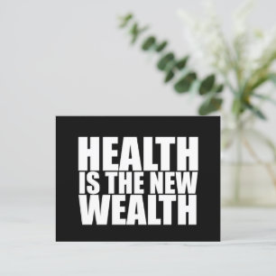 Cartão Postal De Festividades A saúde é a nova riqueza