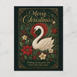Cartão Postal De Festividades A Serenata do Cisne de Inverno