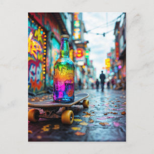 Cartão Postal De Festividades A última gota de Neon