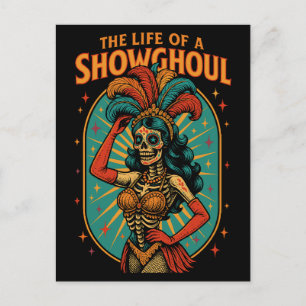 Cartão Postal De Festividades A vida de um Showghoul