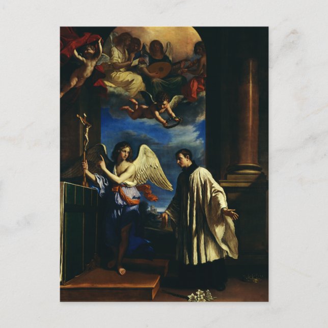 Cartão Postal De Festividades A vocação do Santo Aloysius Luigi Gonzaga (Frente)