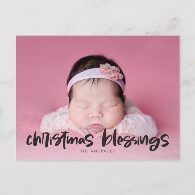 Cartão Postal De Festividades Abençoação religiosa de Natal Foto de Duplo Lado (Frente)