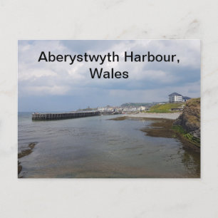Cartão Postal De Festividades Aberystwyth Harbor, País de Gales